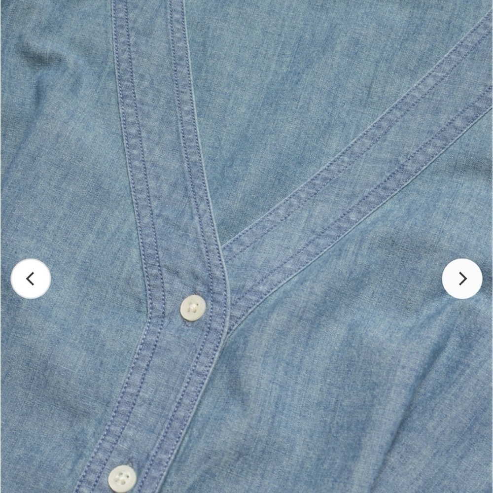 Ralph Lauren Belted Denim Bubble-Sleeve Shirtdress Size 14 NWT - Picture 4 of 11
